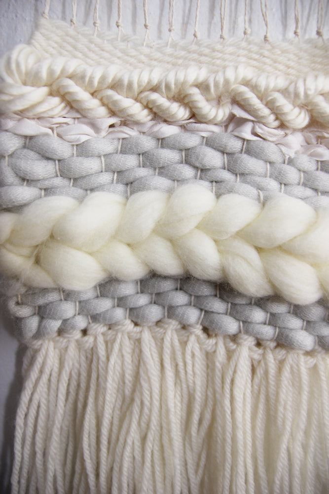 Small White & Blue Weaving