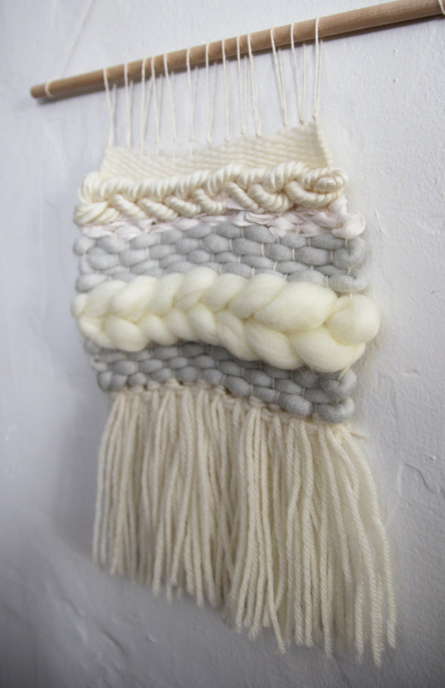Small White & Blue Weaving
