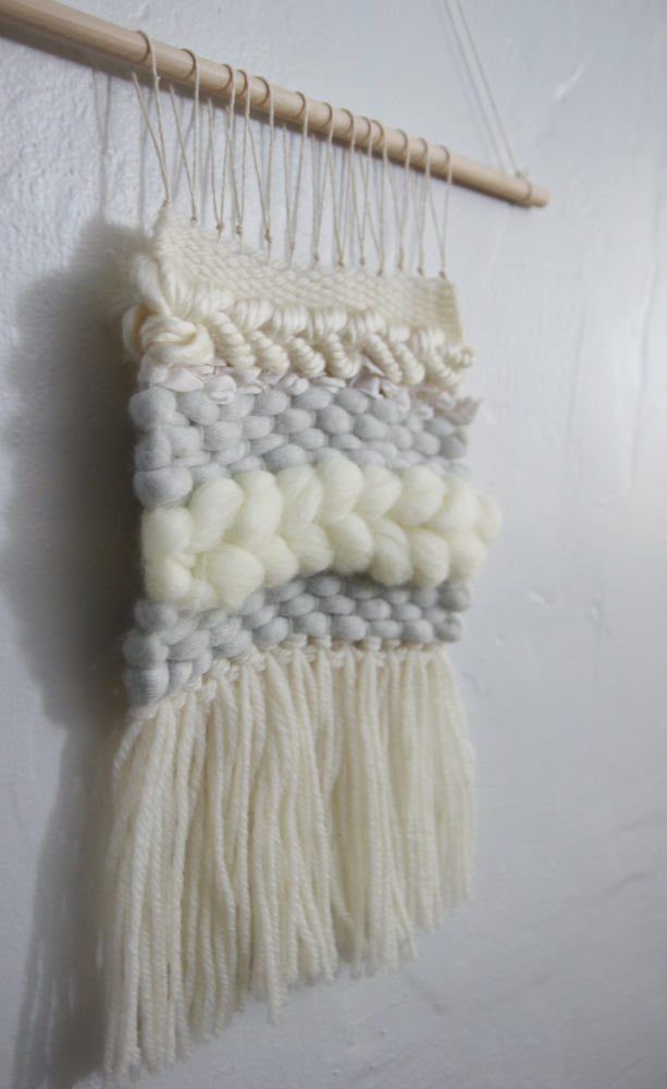 Small White & Blue Weaving