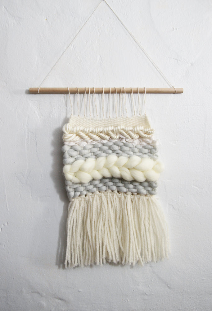 Small White & Blue Weaving