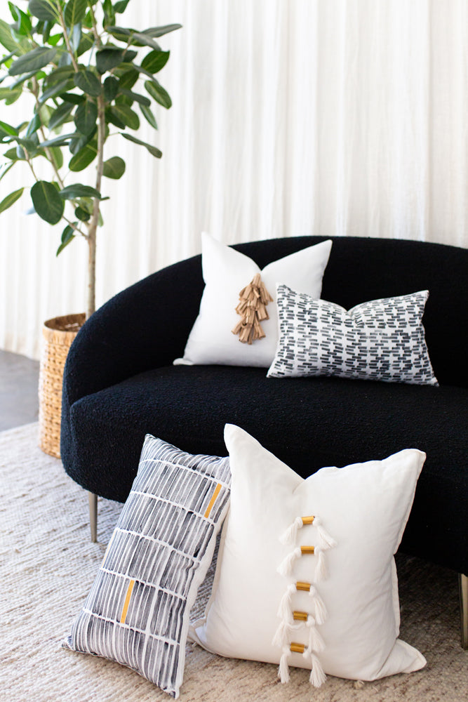 Brass and Rope Tassel Pillow