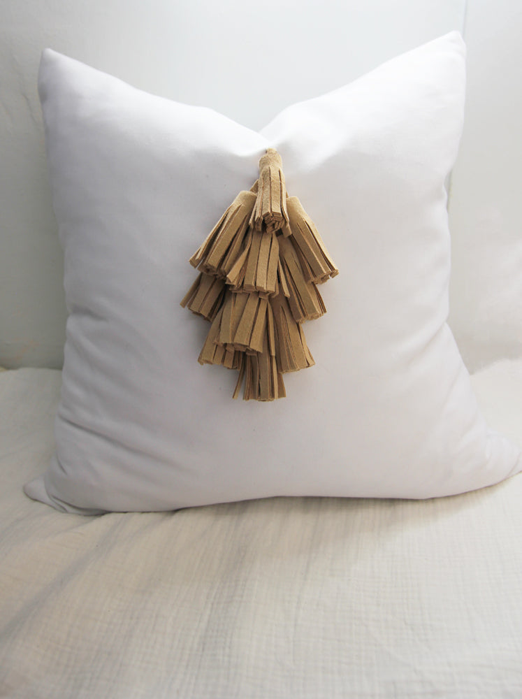 Tan Tassel Pillow, Sample