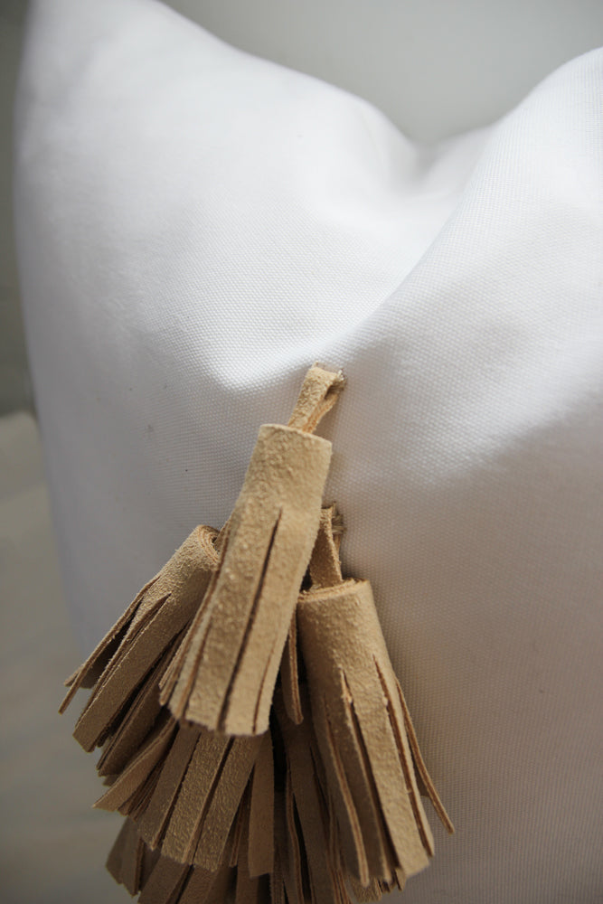 Tan Tassel Pillow, Sample