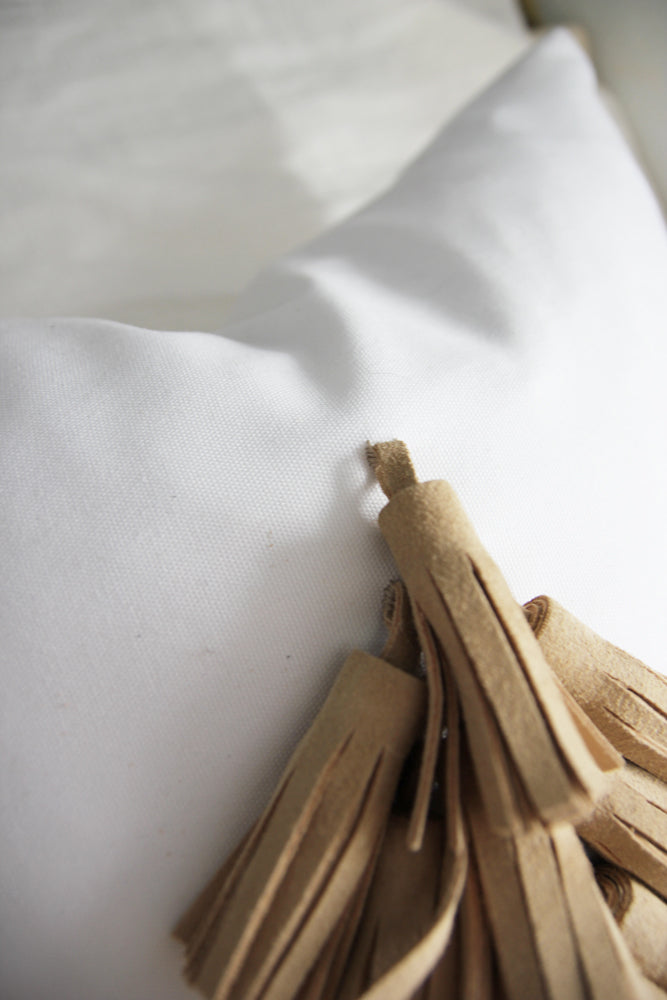 Tan Tassel Pillow, Sample