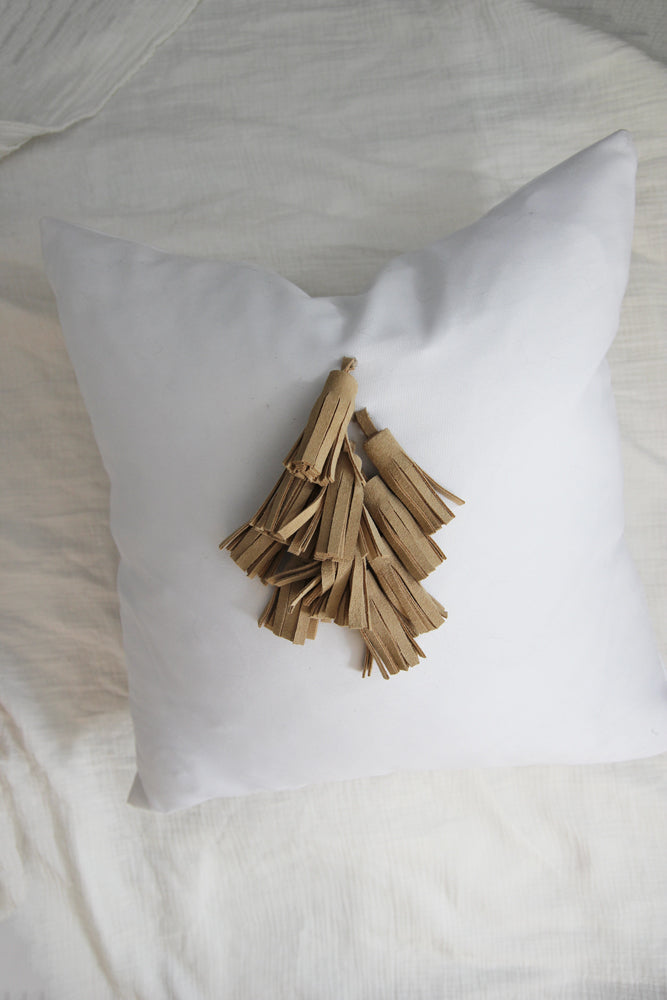 Tan Tassel Pillow, Sample