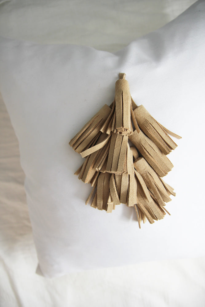 Tan Tassel Pillow, Sample