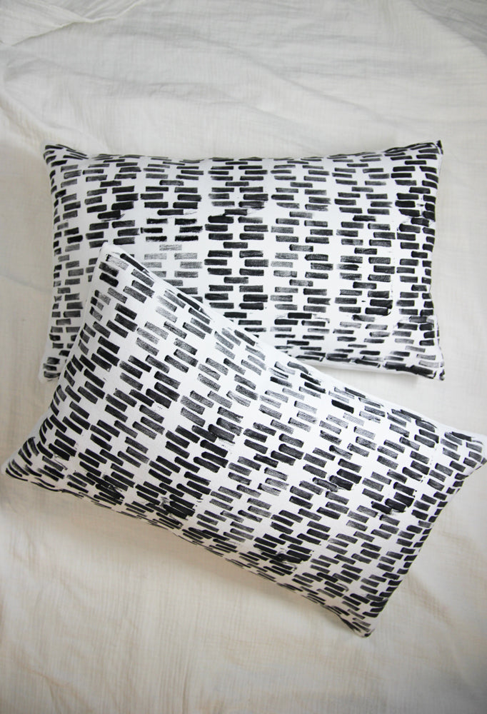 Tribal Block Print Lumbar Pillow, Sample