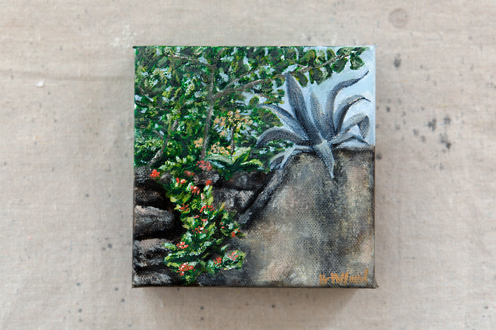 barbados, island art, tropical garden, succulent painting, mini painting, travel art, tropical art, caribbean art, barbados painting, caribbean painting, seven sixteen, becky pollard, denver artist, tropical plants, tropical garden, garden painting, garden art, tropical art, tropical painting, exotic plants, plant painting, tropical garden painting, tropical plants drawing, tropical plants painting, tropical plants art, tropical artwork, tropical art painting