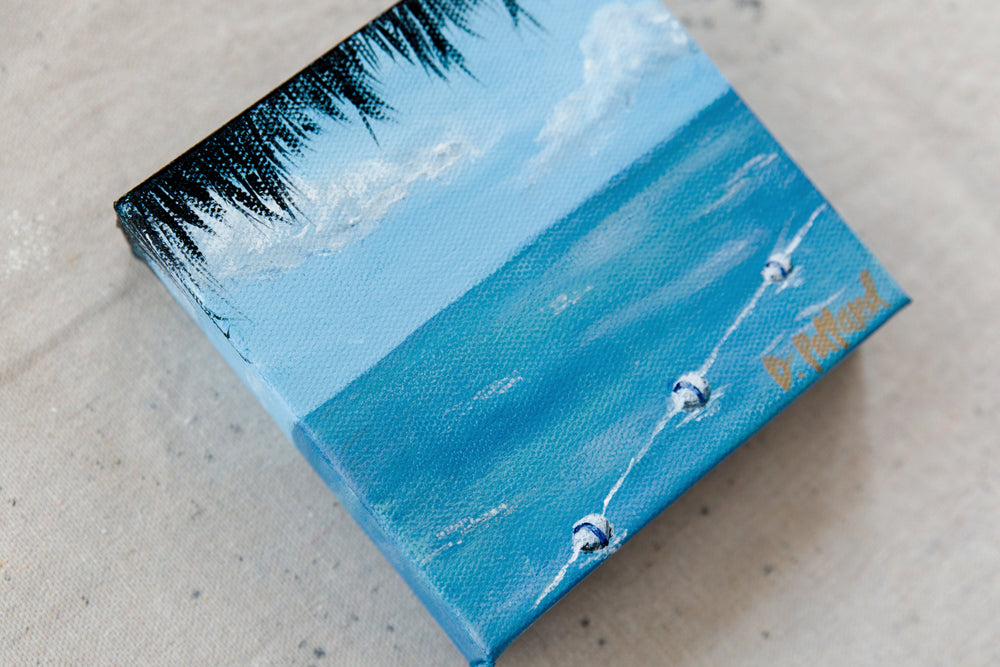 san pedro, san pedro belize, belize, san pedro beach, san pedro painting, belize painting, tropical painting, ocean painting, mini painting, wanderlust collection, touch the sky, touch the sky collection, beach painting, cabana painting, denver artist, denver painter, colorado artist, colorado painter, becky pollard, seven sixteen, Belize beach painting, belize beach artwork, beach artwork painting, beach art painting, tropical art, tropical artwork, tropical art painting, Caribbean painting