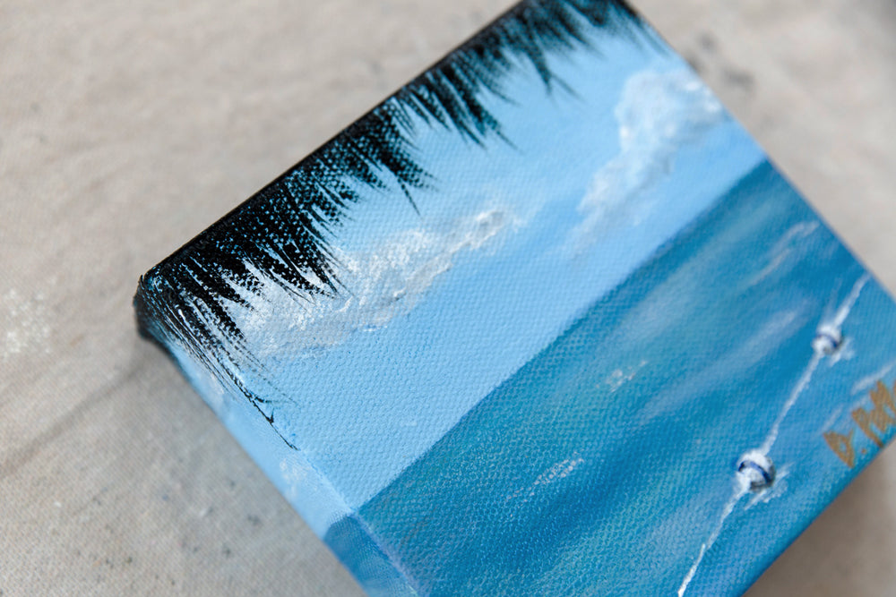 san pedro, san pedro belize, belize, san pedro beach, san pedro painting, belize painting, tropical painting, ocean painting, mini painting, wanderlust collection, touch the sky, touch the sky collection, beach painting, cabana painting, denver artist, denver painter, colorado artist, colorado painter, becky pollard, seven sixteen, Belize beach painting, belize beach artwork, beach artwork painting, beach art painting, tropical art, tropical artwork, tropical art painting, Caribbean painting