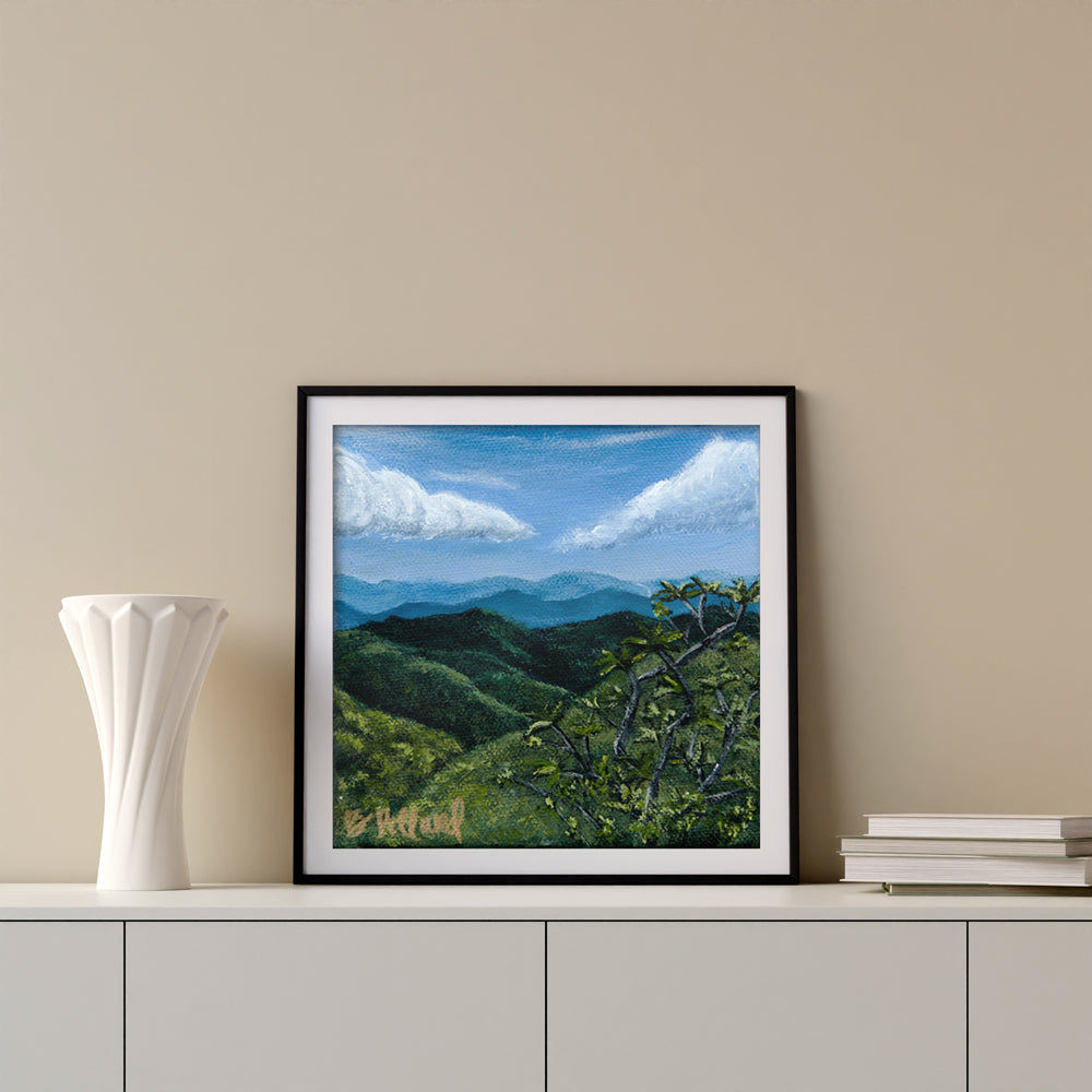 blue ridge parkway, blue ridge mountains, Asheville, blue ridge mountains painting, mountains painting, Appalachia, Appalachian mountains, Appalachian mountains painting, mountains painting, seven sixteen, becky pollard, north carolina art, north carolina painting, blue ridge mountains painting, blue ridge mountains landscape, Asheville landscape, Appalachian landscape, mountains landscape, mountains artwork