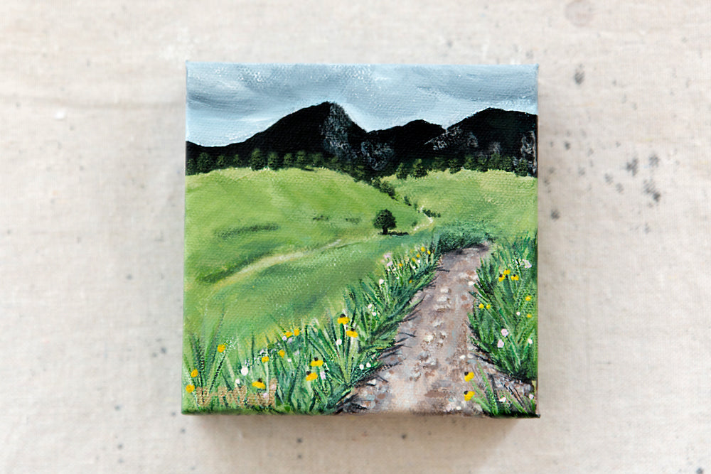 boulder colorado, boulder painting, flat irons, flat irons painting, flatirons, flatirons painting, colorado painting, denver painter, denver artist, colorado artist, mountains, mountains painting, wildflowers, wildflowers painting, becky pollard, seven sixteen, boulder mountains, boulder mountains painting, Colorado mountains painting, boulder art, Colorado art, flatirons artwork, flatirons art, mountain landscape, mountain landscape art, colorado landscape painting, colorado landscape