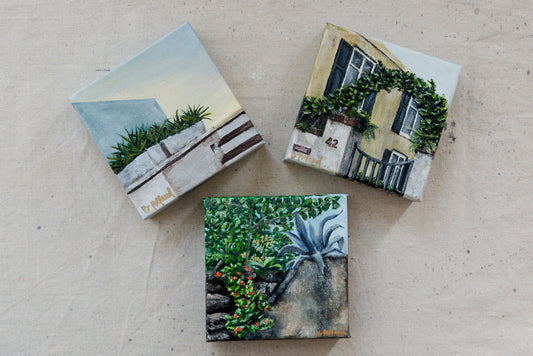 Charleston painting, charleston art, charleston garden, architecture painting, Charleston garden painting, charleston landscape, charleston artwork, south carolina painting, garden painting, garden art, plant painting, tropical garden painting, tropical plants drawing, tropical plants painting, tropical plants art, tropical artwork, tropical art painting, tulum painting, succulent painting, contemporary landscape painting, Tulum art