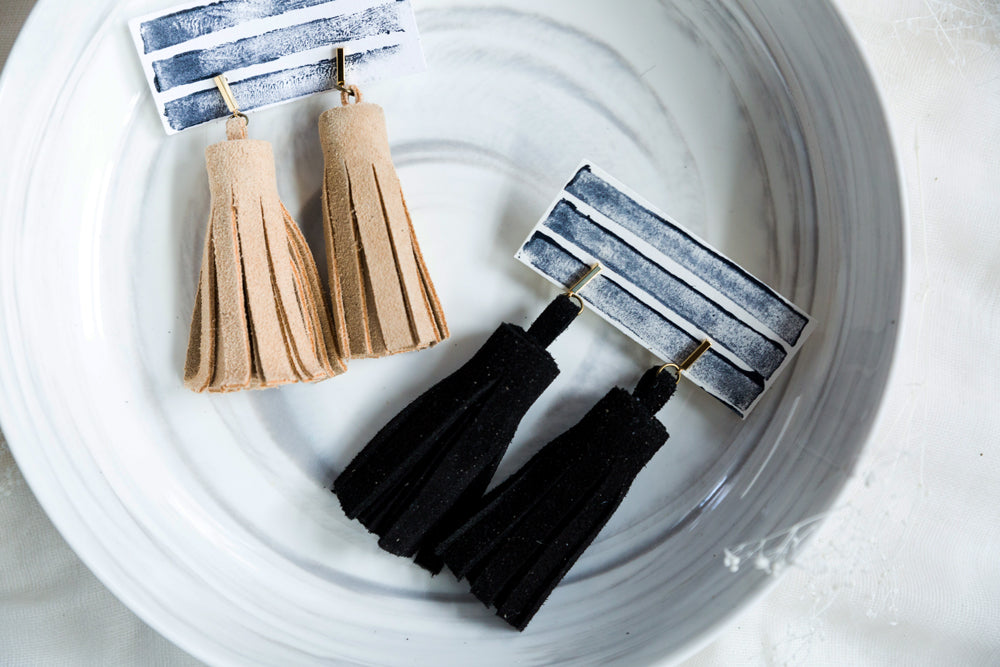 Suede Tassel Earrings