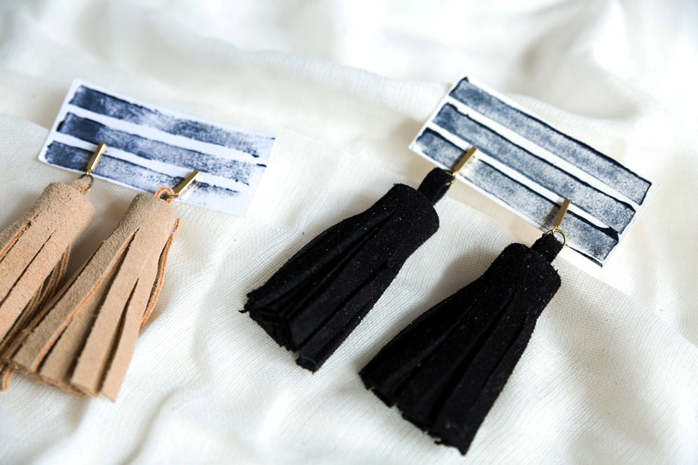 Suede Tassel Earrings