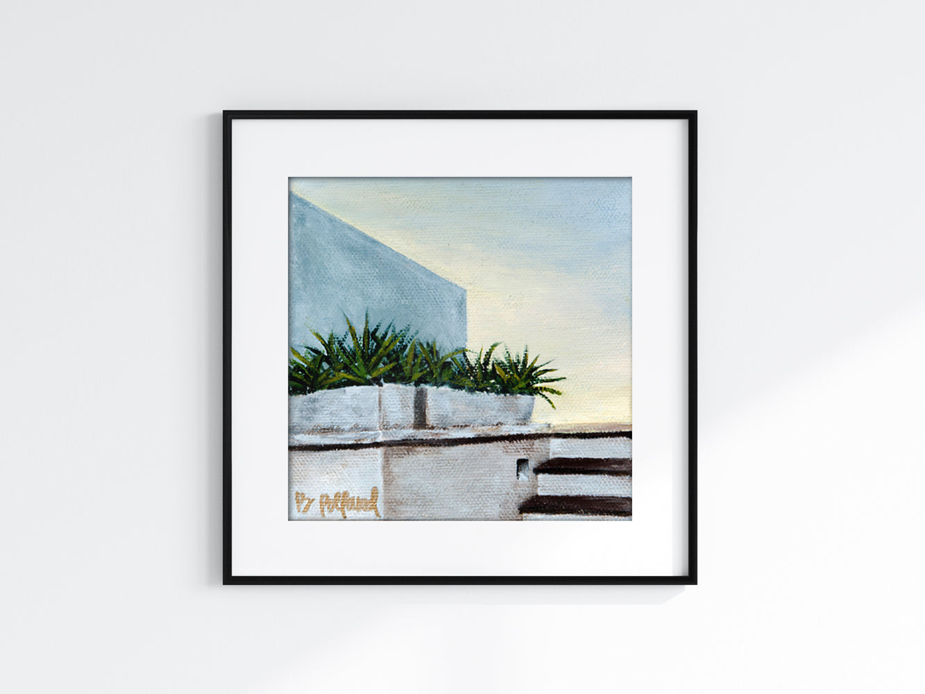 tulum, tulum painting, tulum mexico, mexico painting, modern architecture painting, sunset painting, mexico sunset painting, succulent painting, succulent garden, rooftop garden, wanderlust collection, becky pollard, seven sixteen, let it grow, let it grow collection, contemporary landscape, contemporary landscape painting, tropical plants drawing, tropical plants painting, tropical artwork, tropical art painting, Tulum artwork, Tulum art