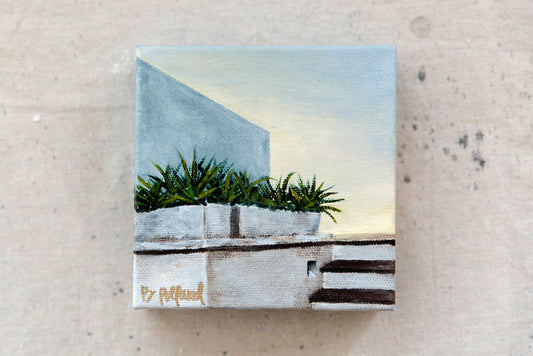 tulum, tulum painting, tulum mexico, mexico painting, modern architecture painting, sunset painting, mexico sunset painting, succulent painting, succulent garden, rooftop garden, wanderlust collection, becky pollard, seven sixteen, let it grow, let it grow collection, contemporary landscape, contemporary landscape painting, tropical plants drawing, tropical plants painting, tropical artwork, tropical art painting, Tulum artwork, Tulum art