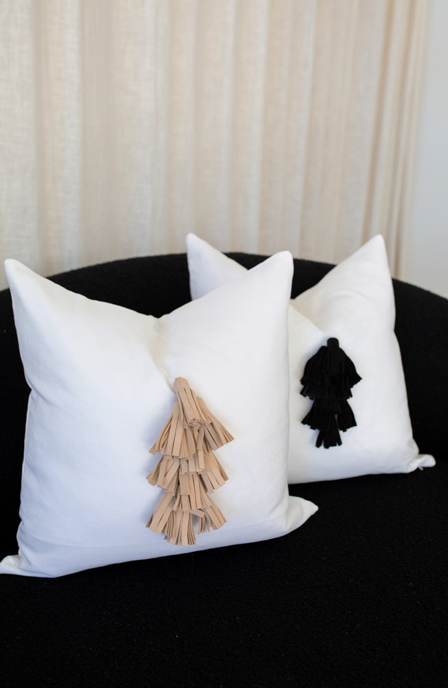 Suede Tassel Pillow