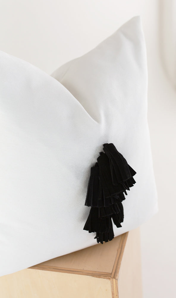 Suede Tassel Pillow