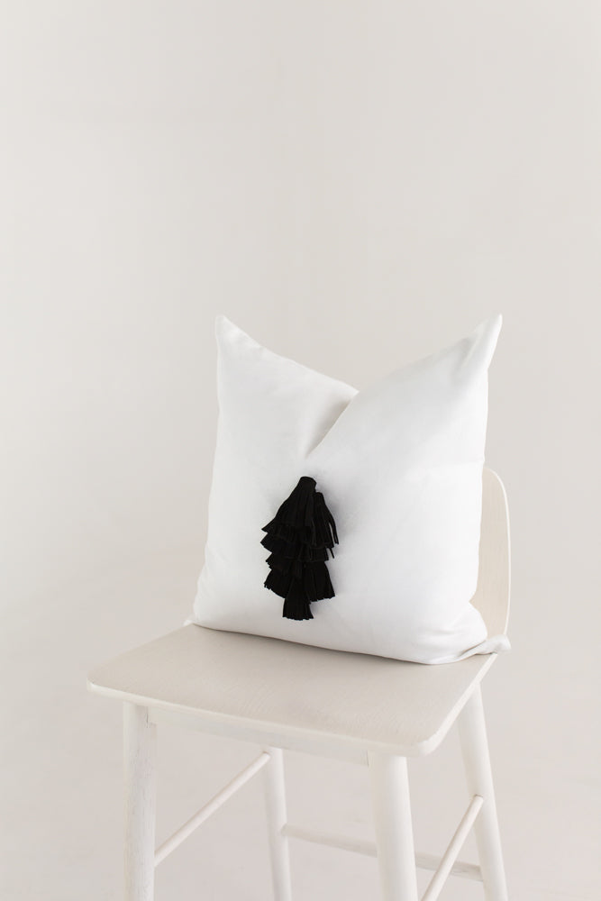 Suede Tassel Pillow