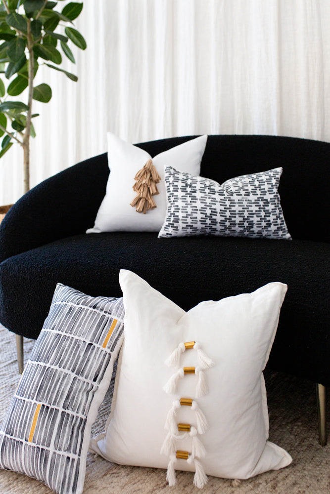 Suede Tassel Pillow