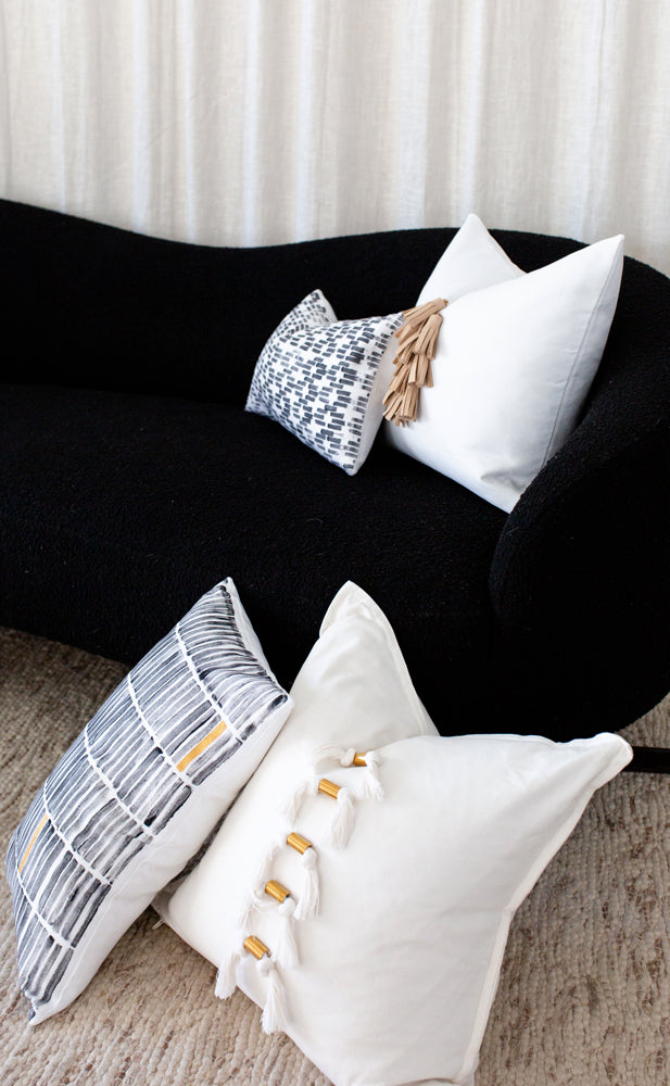 Suede Tassel Pillow