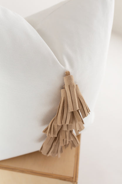 Suede Tassel Pillow