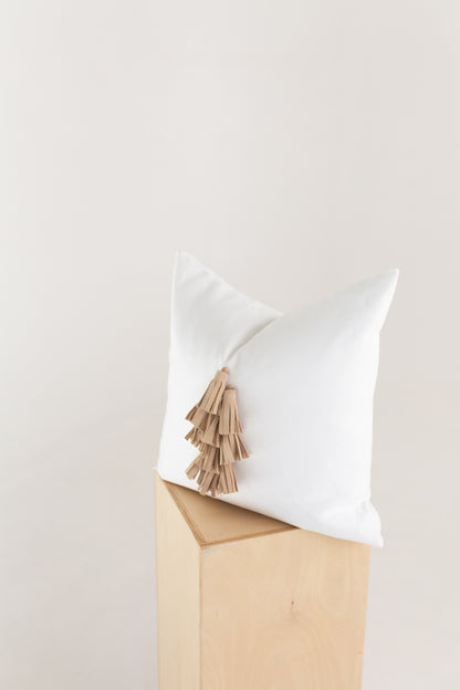 Suede Tassel Pillow