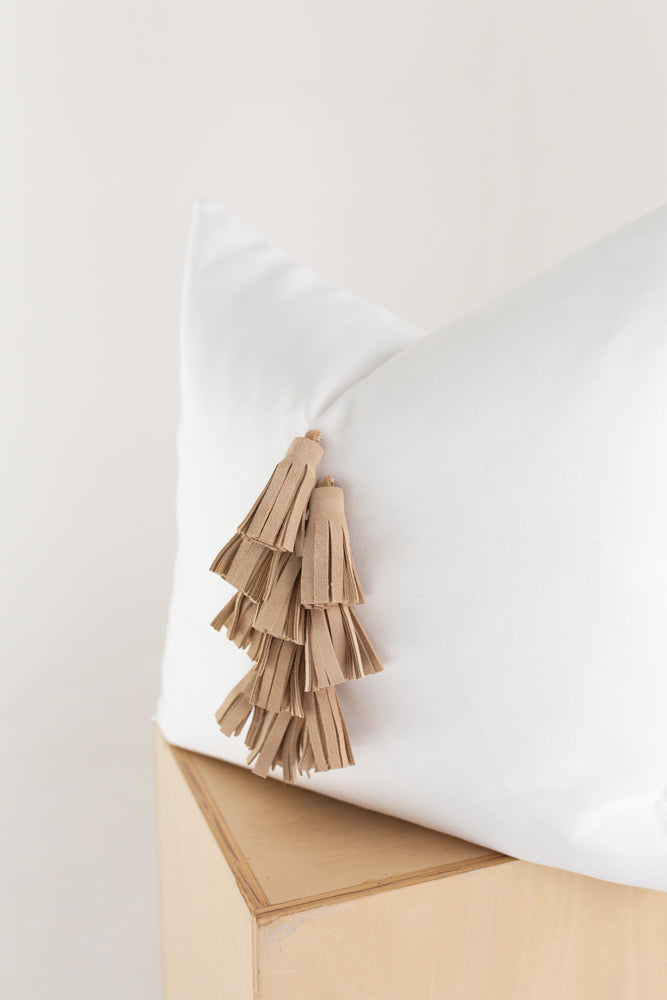 Suede Tassel Pillow