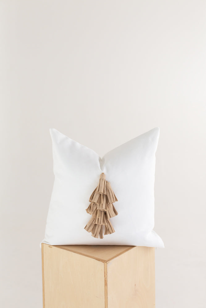 Suede Tassel Pillow