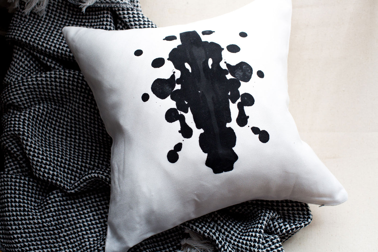 rorschach painting, seven sixteen, becky pollard, ink blot pillow, black and white pillow, abstract pillow, bedroom decor, bedroom decor ideas, decorative pillow, printed pillow, neutral bedroom decor, neutral bedroom pillows, black and white pillows, neutral accent pillows, accent pillow, ink blot painting, black and white pillow covers, black and white pillows on couch, black and white pillows on bed, neutral accent pillows on couch, neutral accent pillows on bed