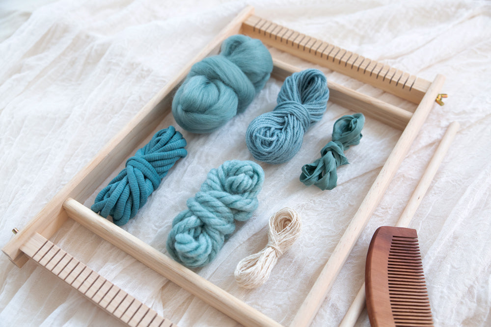 Lap Loom Weaving Kit with yarn and accessories! Made in the USA