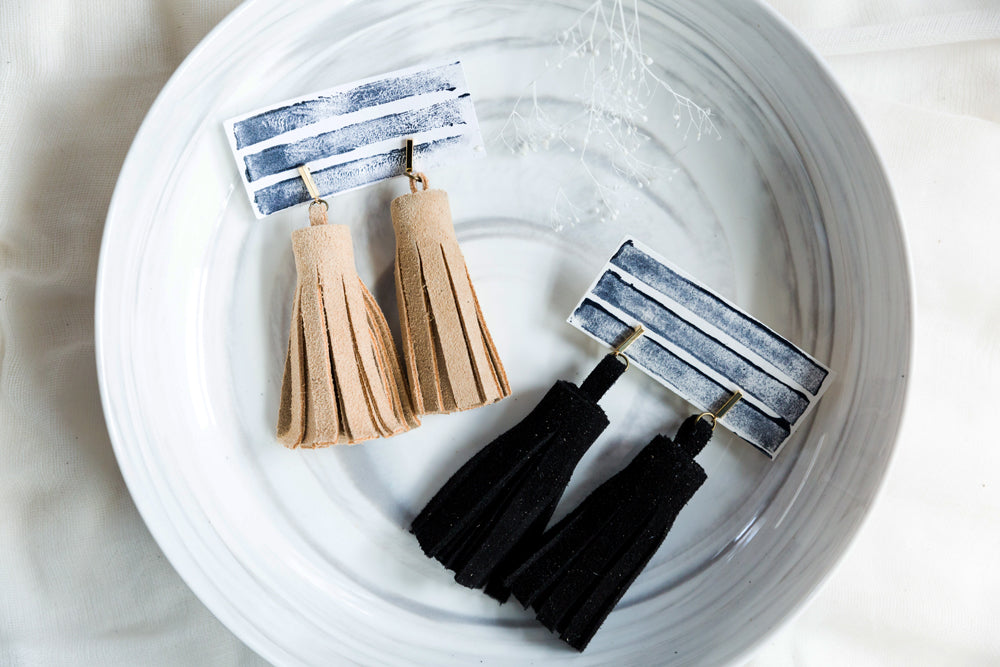 Suede Tassel Earrings